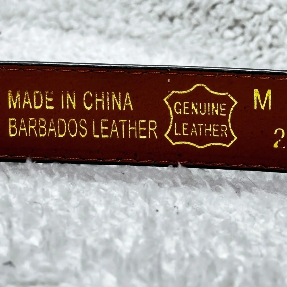 Men’s Black Leather Dress Business Belt, Silver Tone Buckle, 34-36 NWT